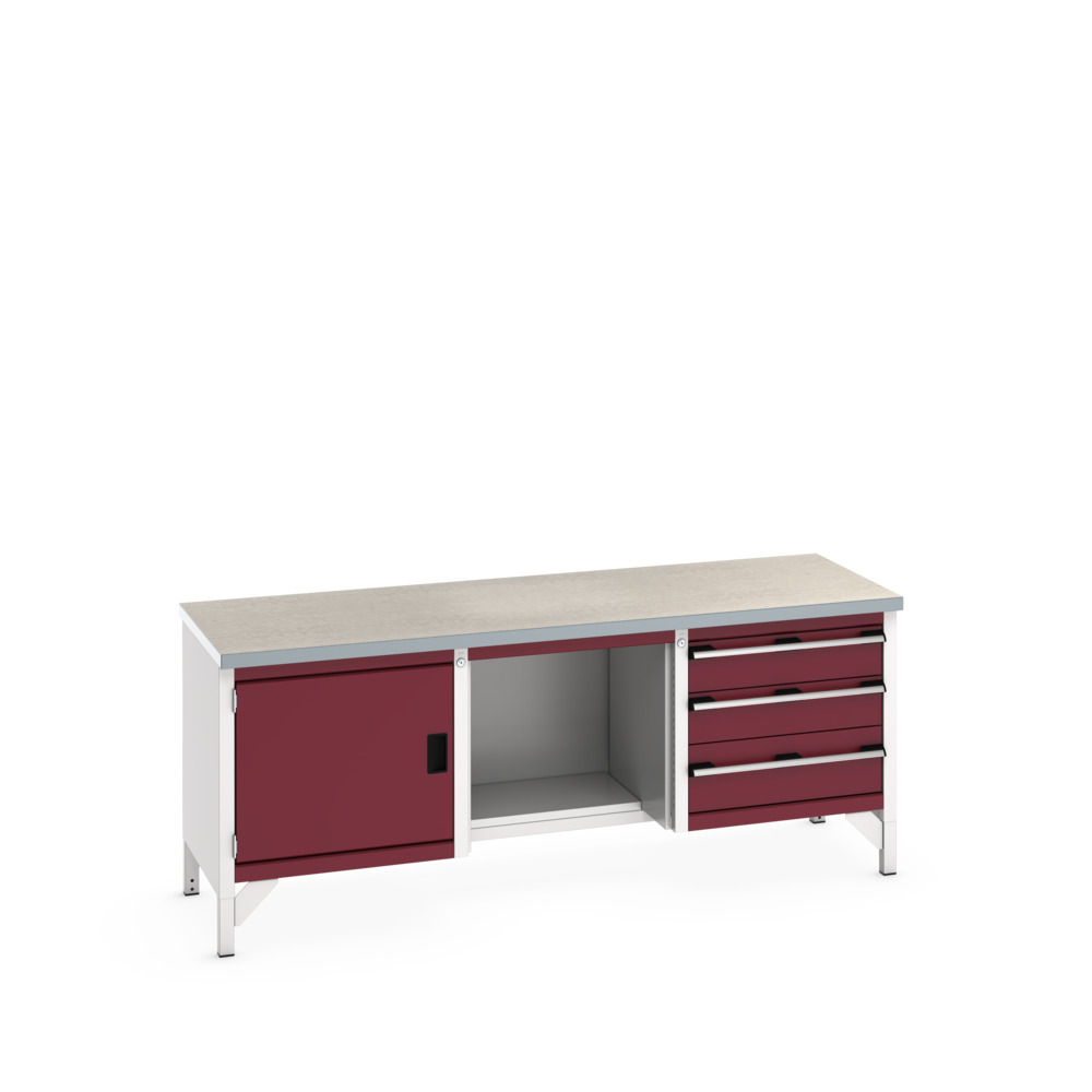 41002072.24V - Etabli Monobloc KW Cubio 2078-3.8 Lino
