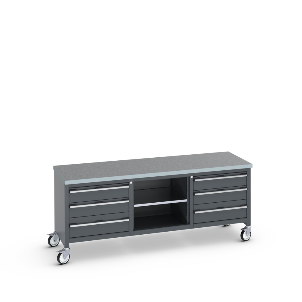 41002132.77V - Etabli Monobl. Mob KW Cubio2078-3.5 Lino